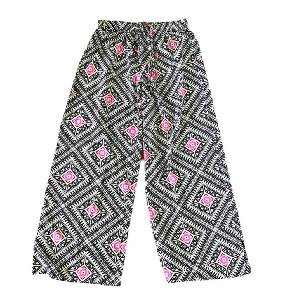 Tramp Lounge Pajama Pants - S White black , polyester, elastic waist